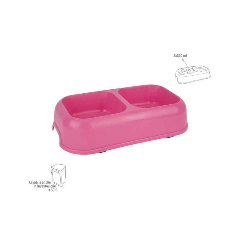 ZOOV CIOTOLA DOPPIA RETTANGOLARE ROSA SMALL- 1,0 pz