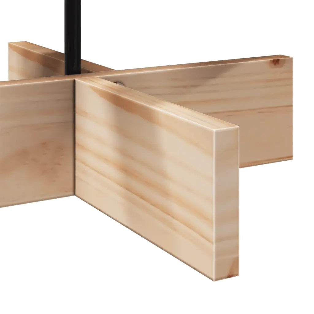 Albero di Natale Decorativo in Legno 80 cm Legno Massello Pino 858201