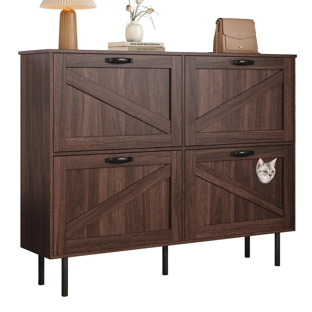 Scarpiera Slim con 3 Ante e Ripiano ¨C MINIMAL ¨C Ingresso, Portascarpe Salvaspazio