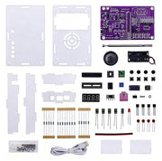 Kit di trasmissione portatile radio FM - 87-108 MHz - Modalità alimentazione USB/batteria - Collegamento auricolare - Display LCD - 1 set di componenti