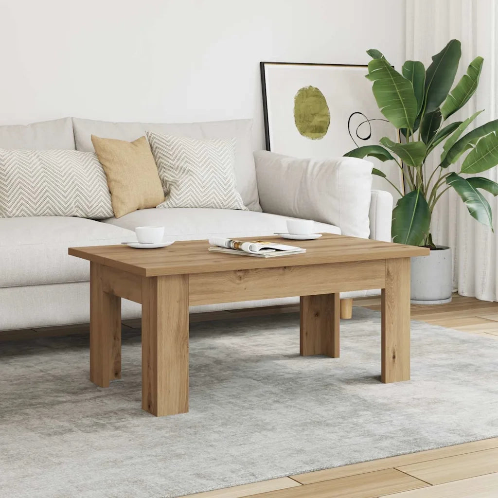 Tavolino da Salotto Artigianale 100x60x42 cm Legno Multistrato 855959