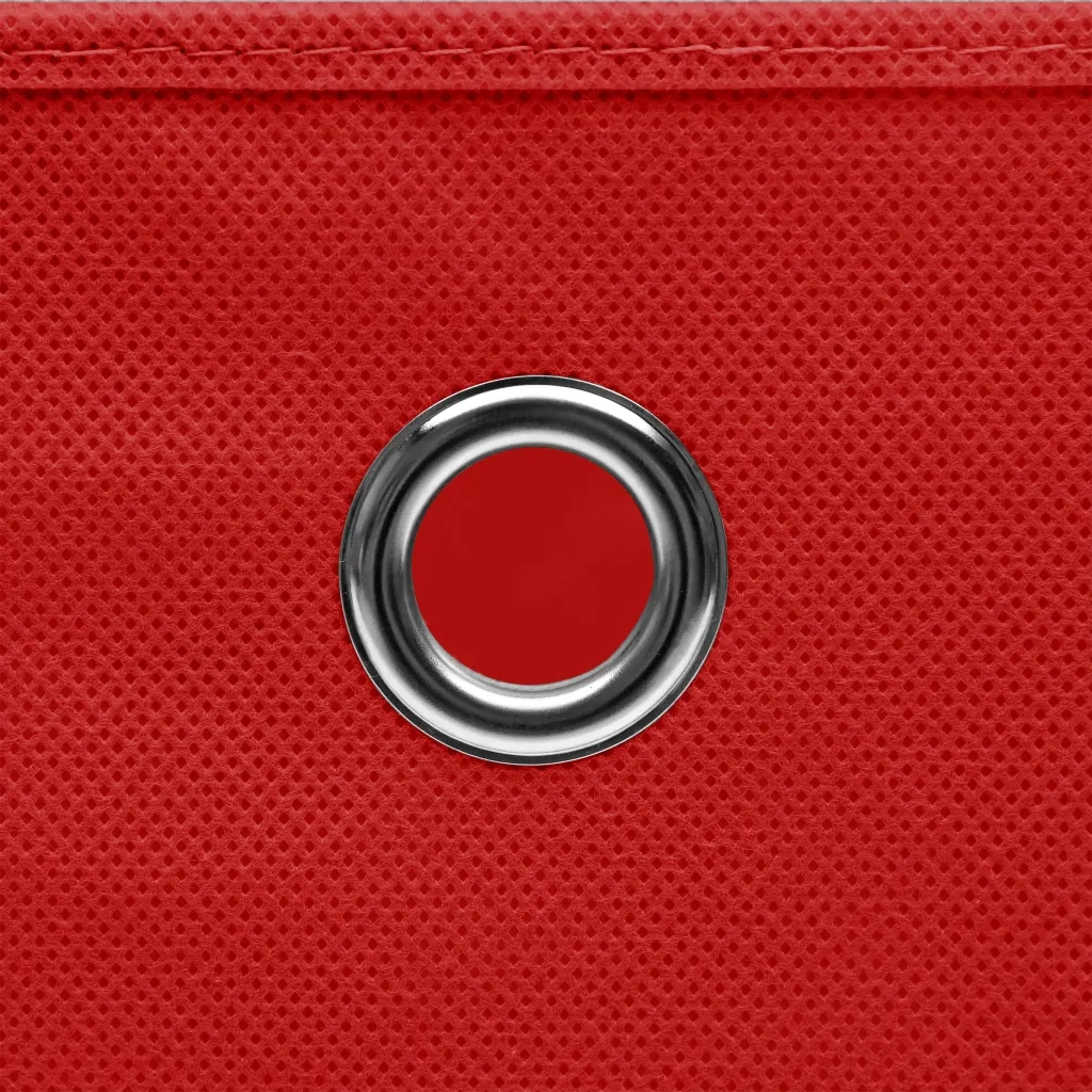 Scatole 10 pz Rosse 32x32x32 cm in Tessuto
