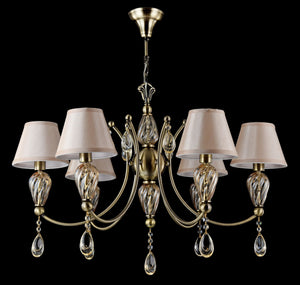 Lampadario Royal Classic in Metallo e Vetro Murano Bronzo