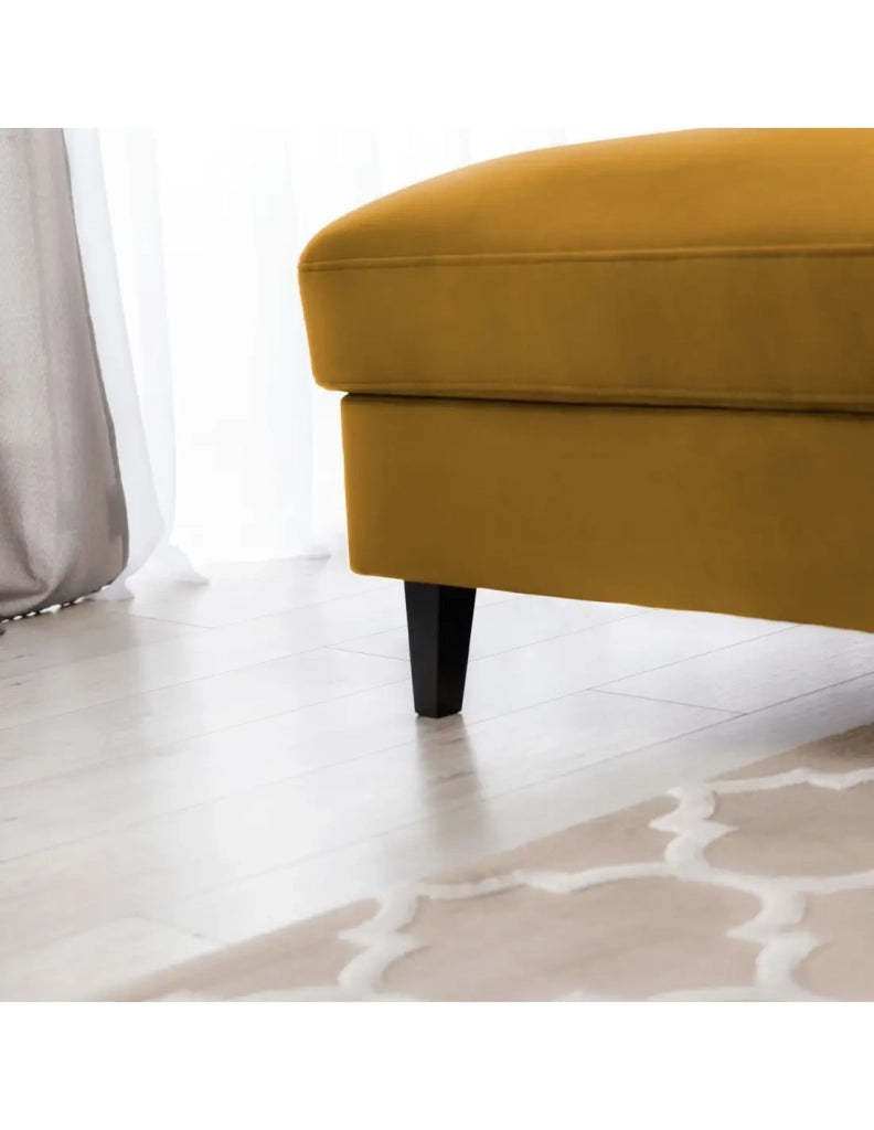 Divano ad angolo convertibile giallo angolo sinistro 4 posti FABLE
