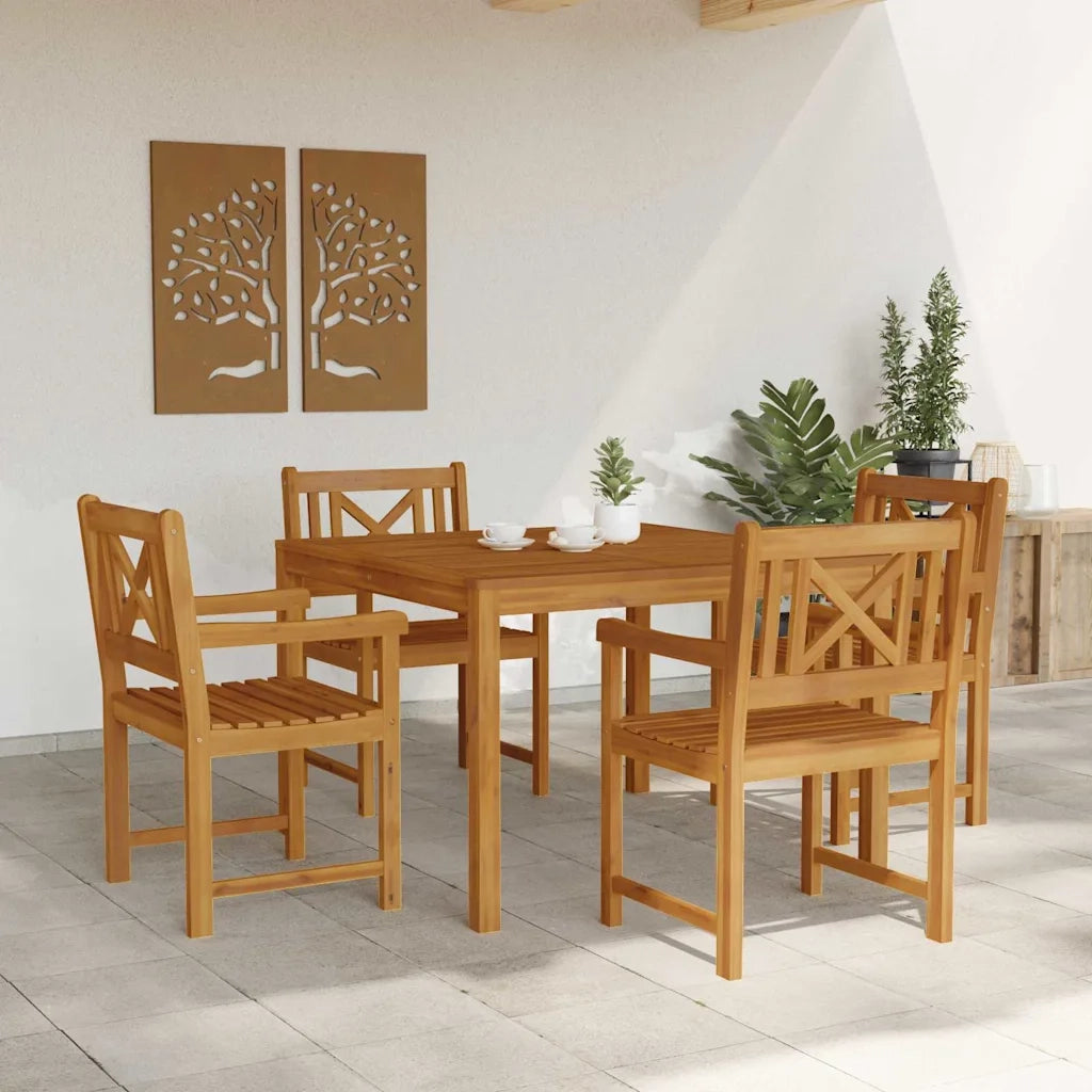 Set da Pranzo per Giardino 5 pcs Marrone
