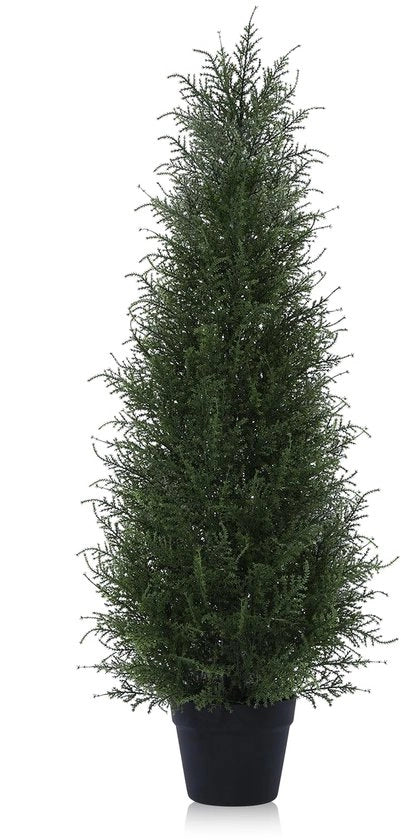 Pianta Artificiale di Cedro 90cm, Albero di Cedro Artificiale, Albero di Decorazione Bello per Esterno, UV-Resistente per Camera da Letto, Camera, Ufficio, Sala da Pranzo (1 Pacchetto)