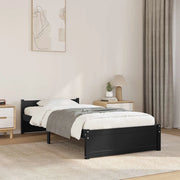 Giroletto Nero in Legno Massello 90x200 cm 815033