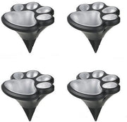 Set di 4 lampade da giardino solari, illuminazione stradale solare LED, illuminazione stradale solare con motivi animali e illuminazione decorativa del sentiero (luce bianca).