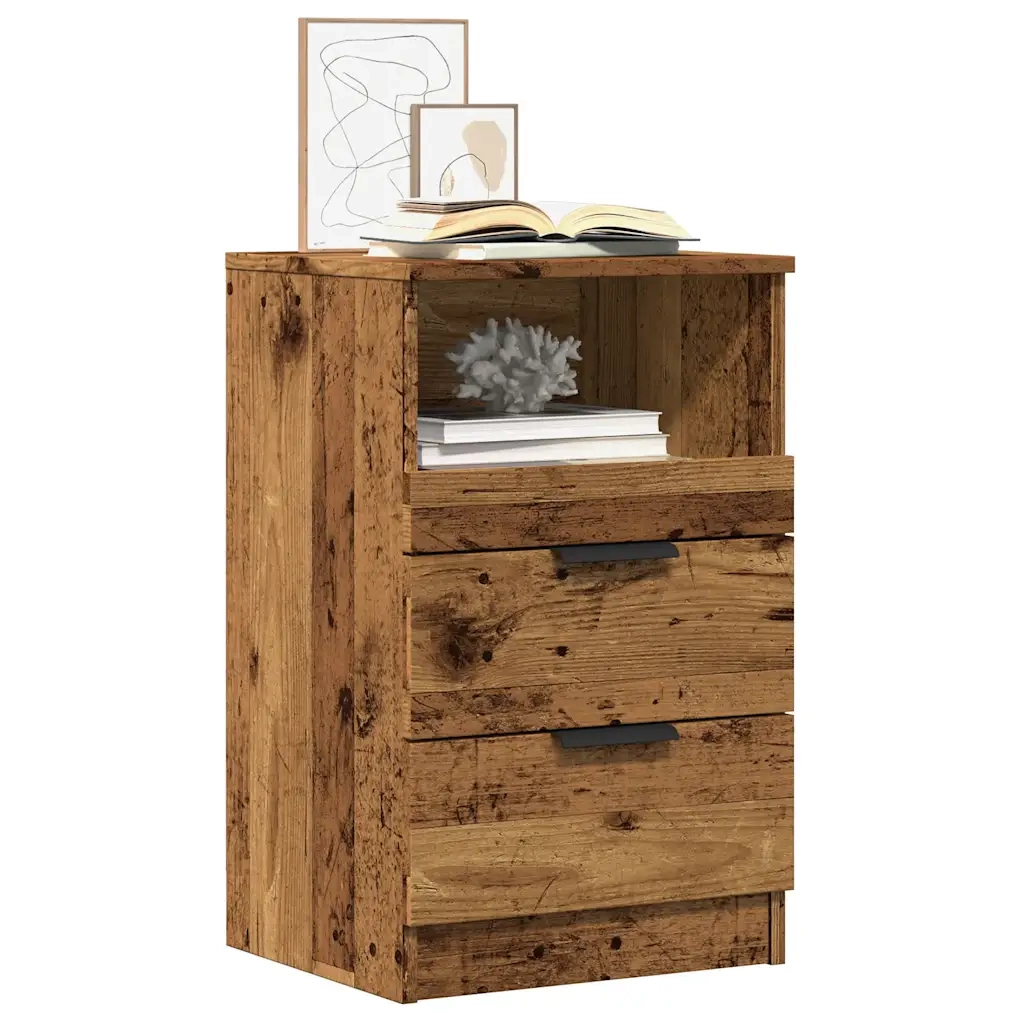 Comodino | Armadio da Notte | Mobiletto da notte Legno Vecchio 40x36x65 cm in Legno Multistrato