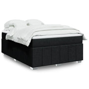 vidaXL Giroletto a Molle con Materasso Nero 140x190 cm in Tessuto