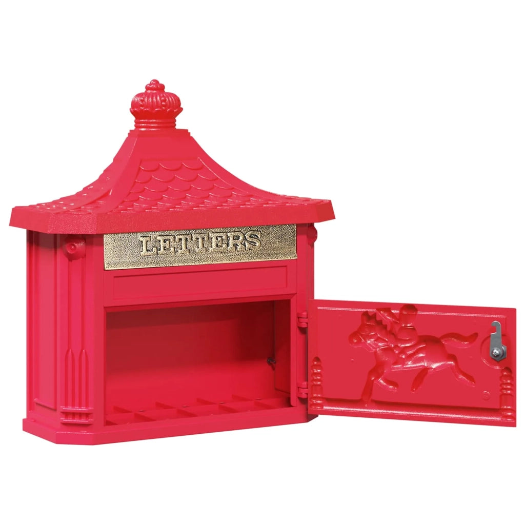 Cassetta Postale da Muro con porta Rosso 40,5 x 16 x 45 cm CFW1272613