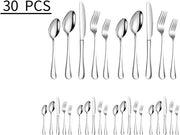 Set da 6 persone, 30 pezzi di stuzzicadenti, stuzzicadenti in acciaio inossidabile - lucidati a specchio - design classico e semplice.
