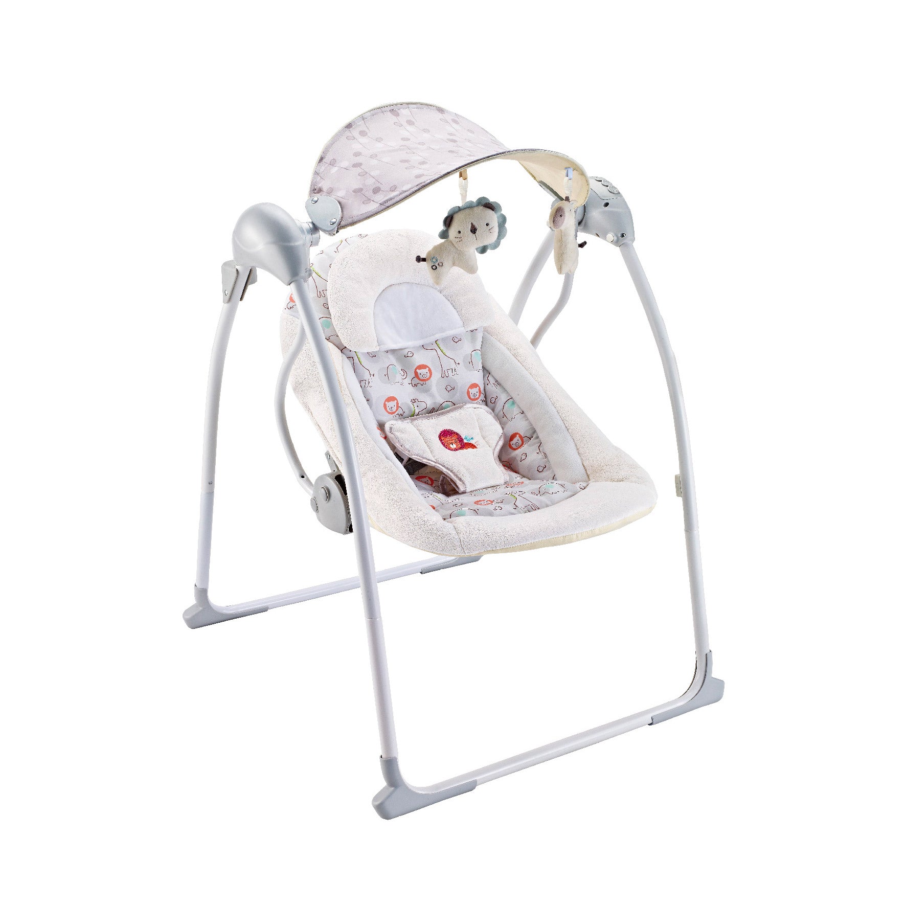 Altalena dondolo oscillante con Musica per Bambini 86x74x63 cm in Acciaio e Poliestere Baby Sweet