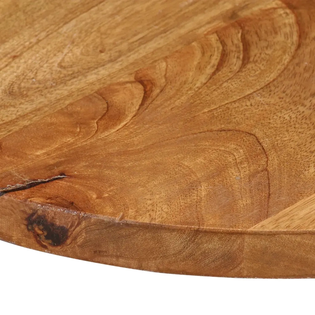 Piano per Tavolo Ø 90x3,8 cm Rotondo in Legno Massello di Mango 370081