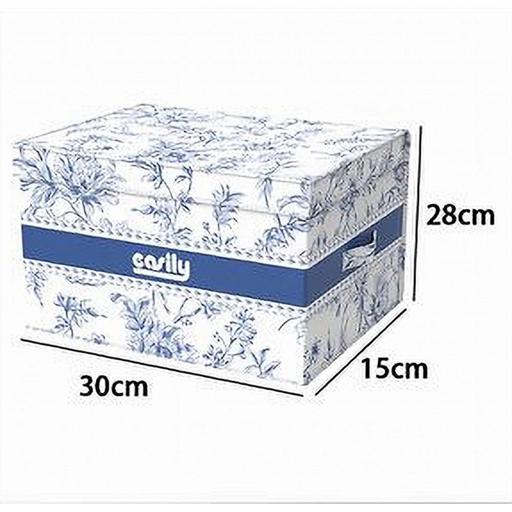 Trade Shop - Box Portatutto Scatola Salvaspazio Contenitore Organizer 30x28x15cm Fantasia 87313 -
