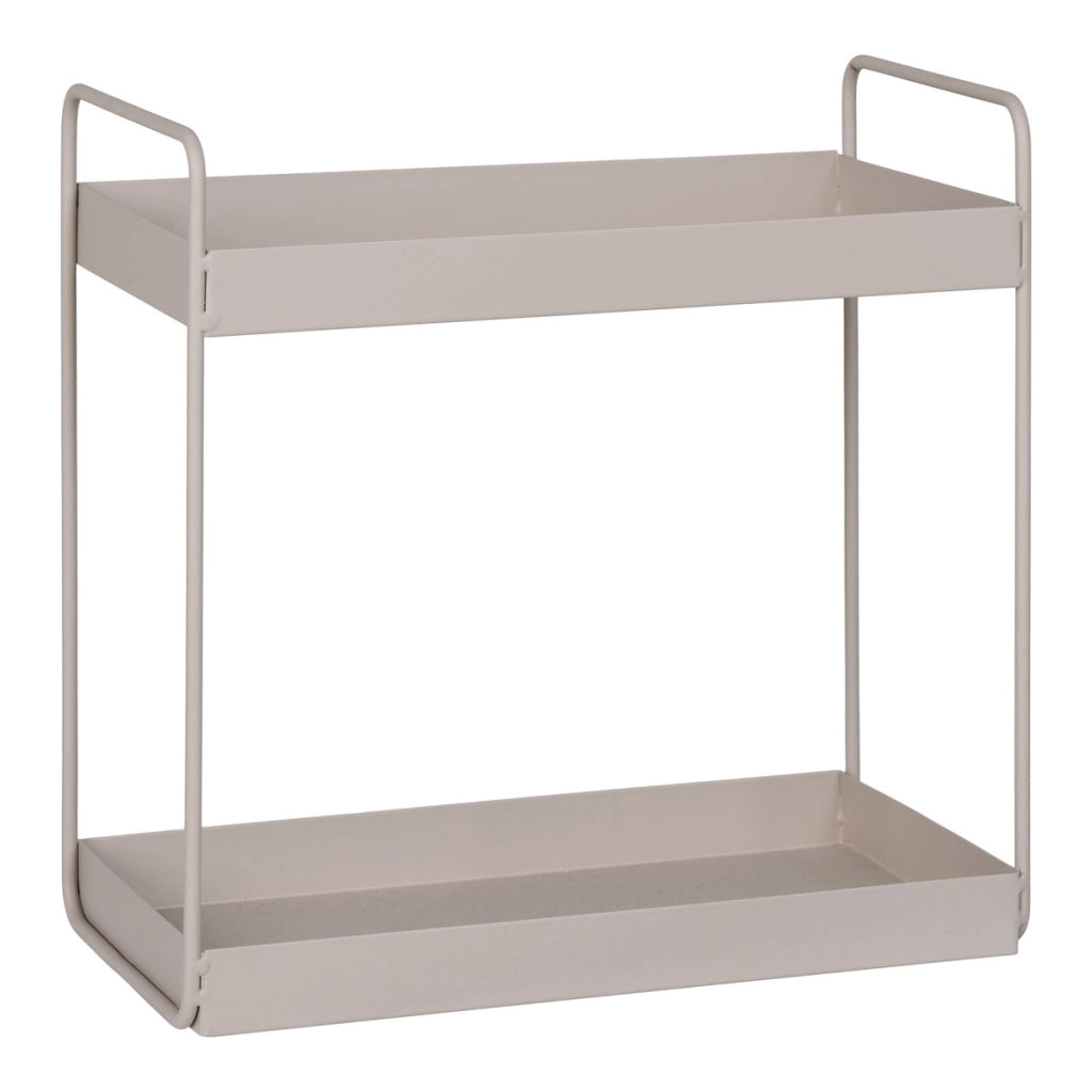 Rabo Scaffaletto doppio da appoggio in acciaio sabbia 30x15x31 cm