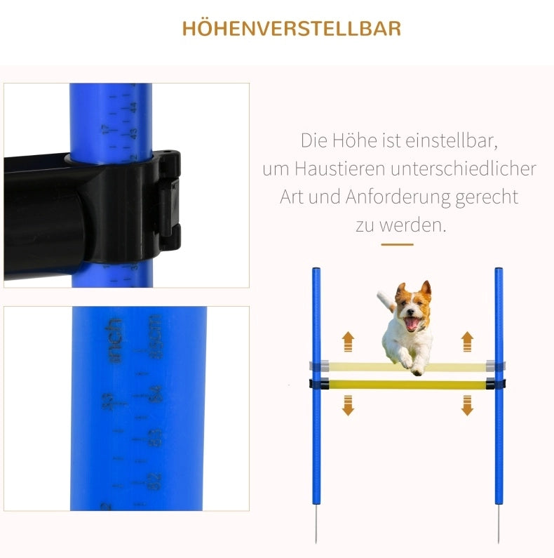 Set agility per cani con tunnel e ostacoli