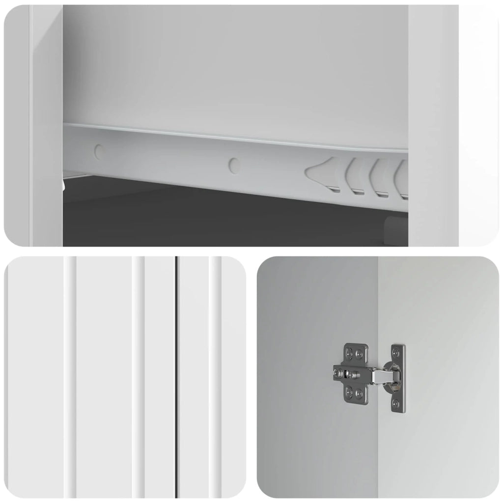 Credenza Bianco Lucido 66 x 34,5 x 92 cm Legno ingegnerizzato 894409