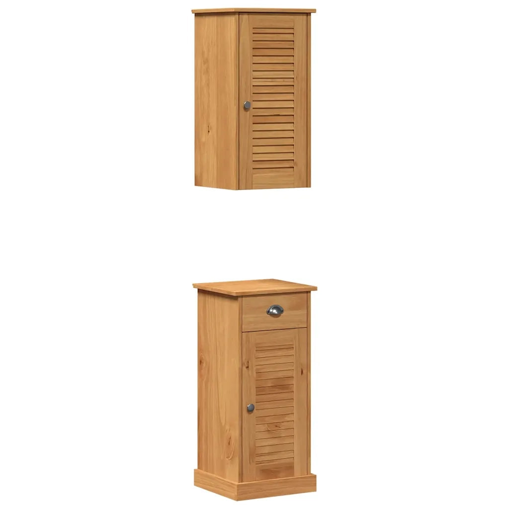 Mobile da Bagno con cassetto VIGO 2 pcs Marrone e Marrone Miele 3328537