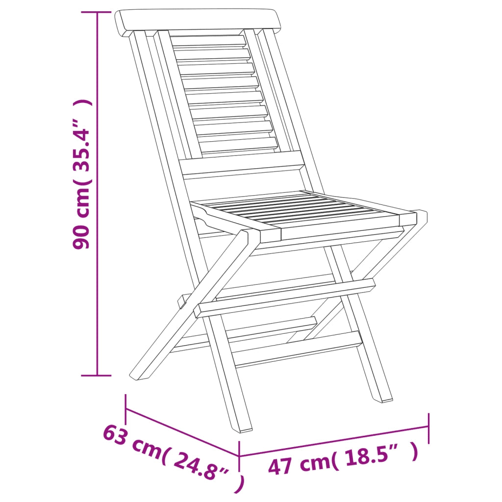 Set da Pranzo da Giardino 7 pz in Legno Massello di Teak