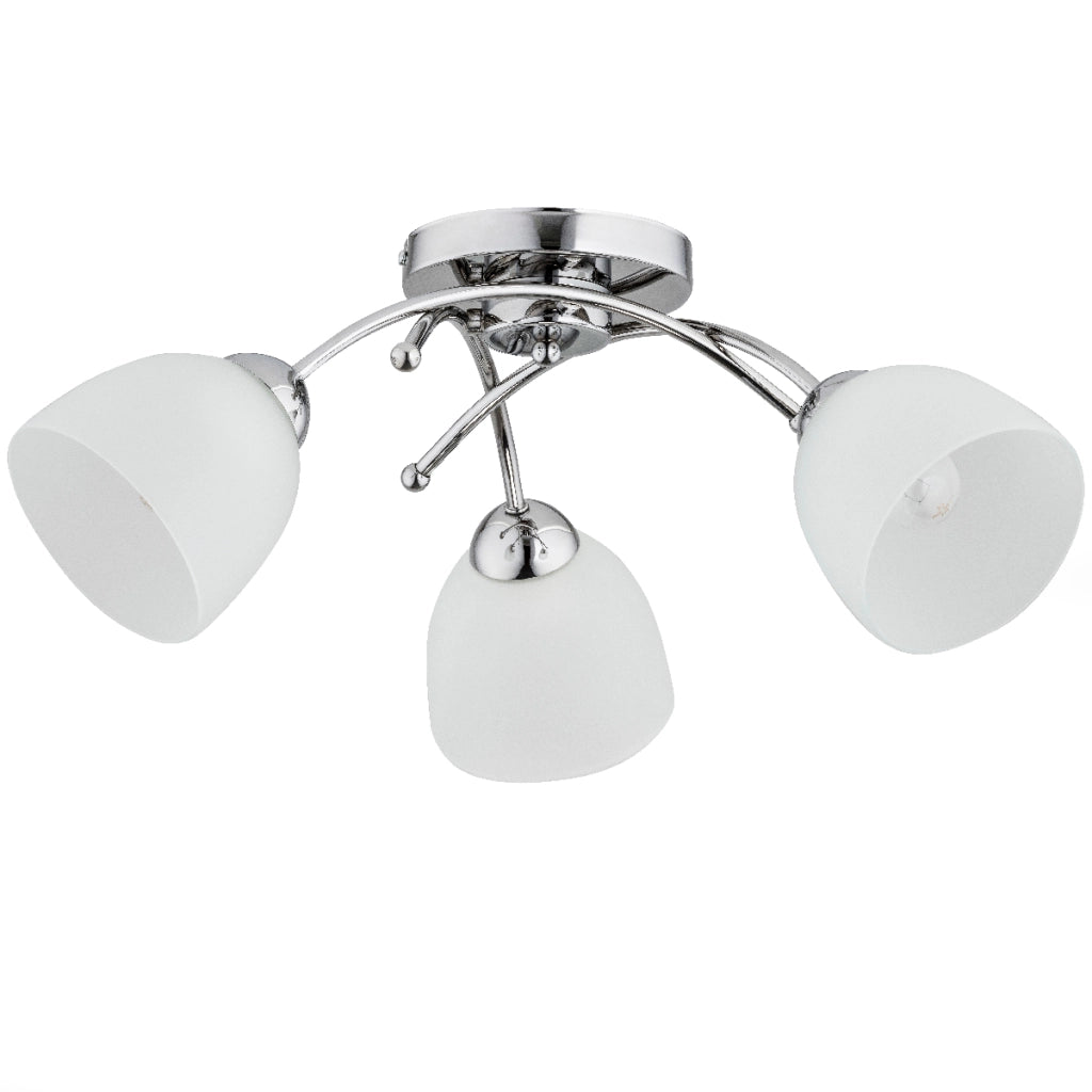 Plafoniera decorativa Tavolo cromata bianca 3xE27 Alfa