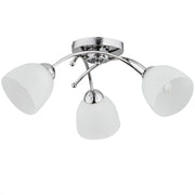 Plafoniera decorativa Tavolo cromata bianca 3xE27 Alfa