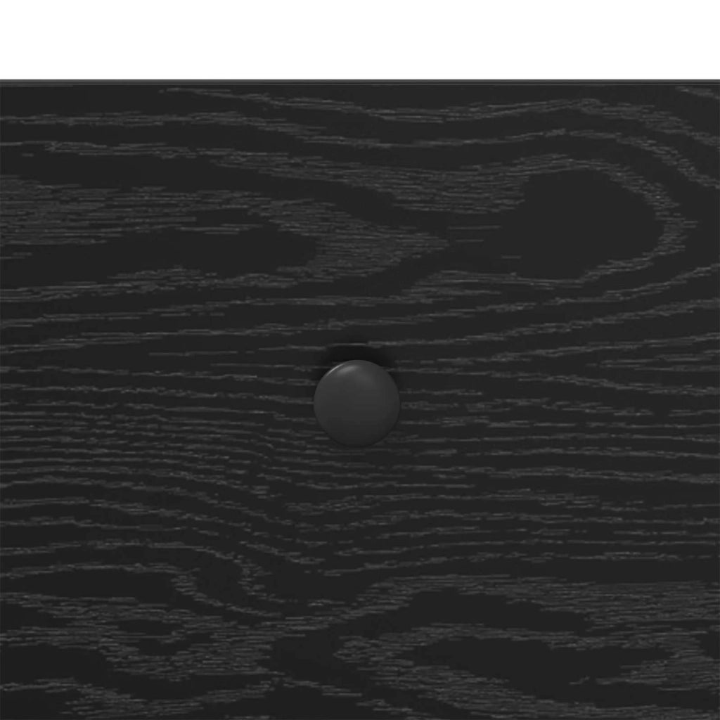 Armadio da Notte Rovere Nero Legno ingegnerizzato 8007623