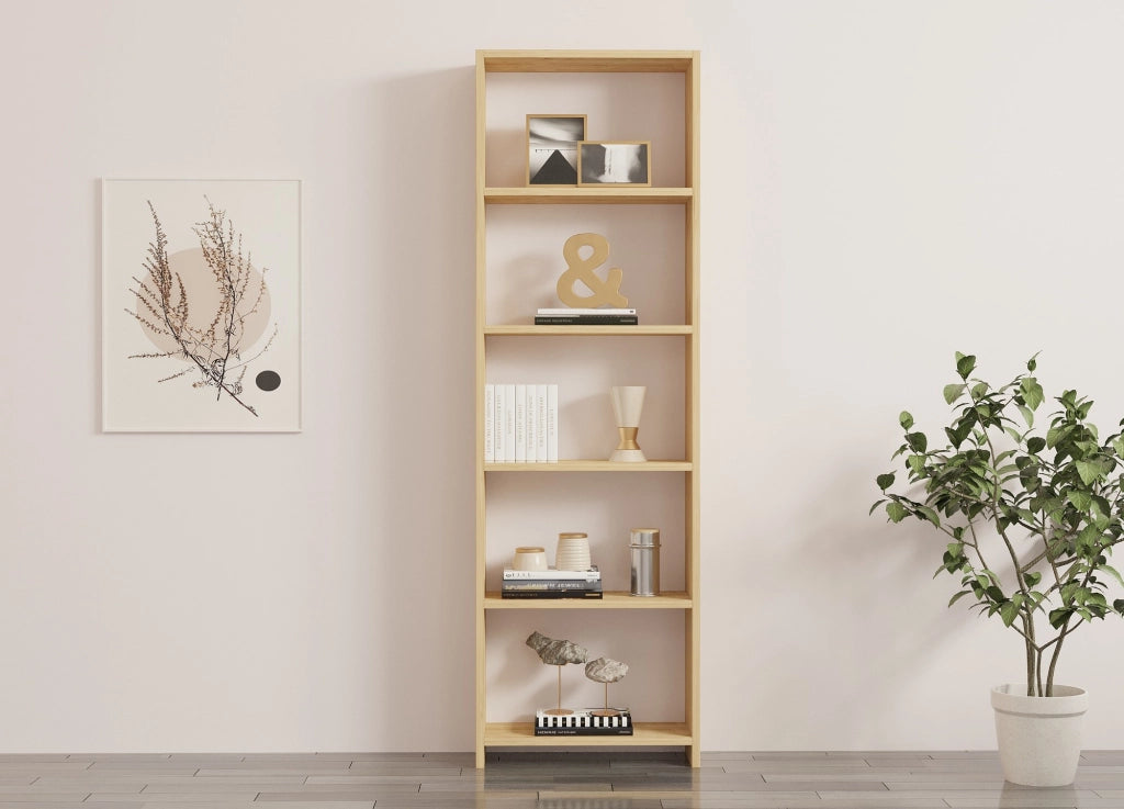 Libreria in legno "New" - 50 x 19 x 160 cm - Rovere
