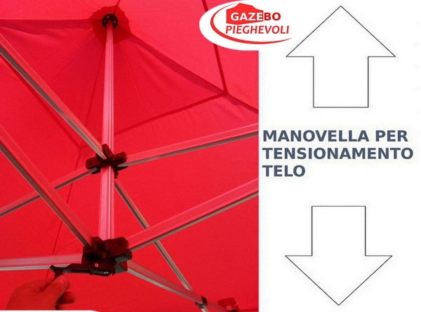 Gazebo 3x6 m nero SENZA laterali pieghevole alluminio piantone esagonale 45mm portatile estendibile richiudibile estensibile acciaio per fiere eventi stand chiosco tenda tendone mercato mercatino