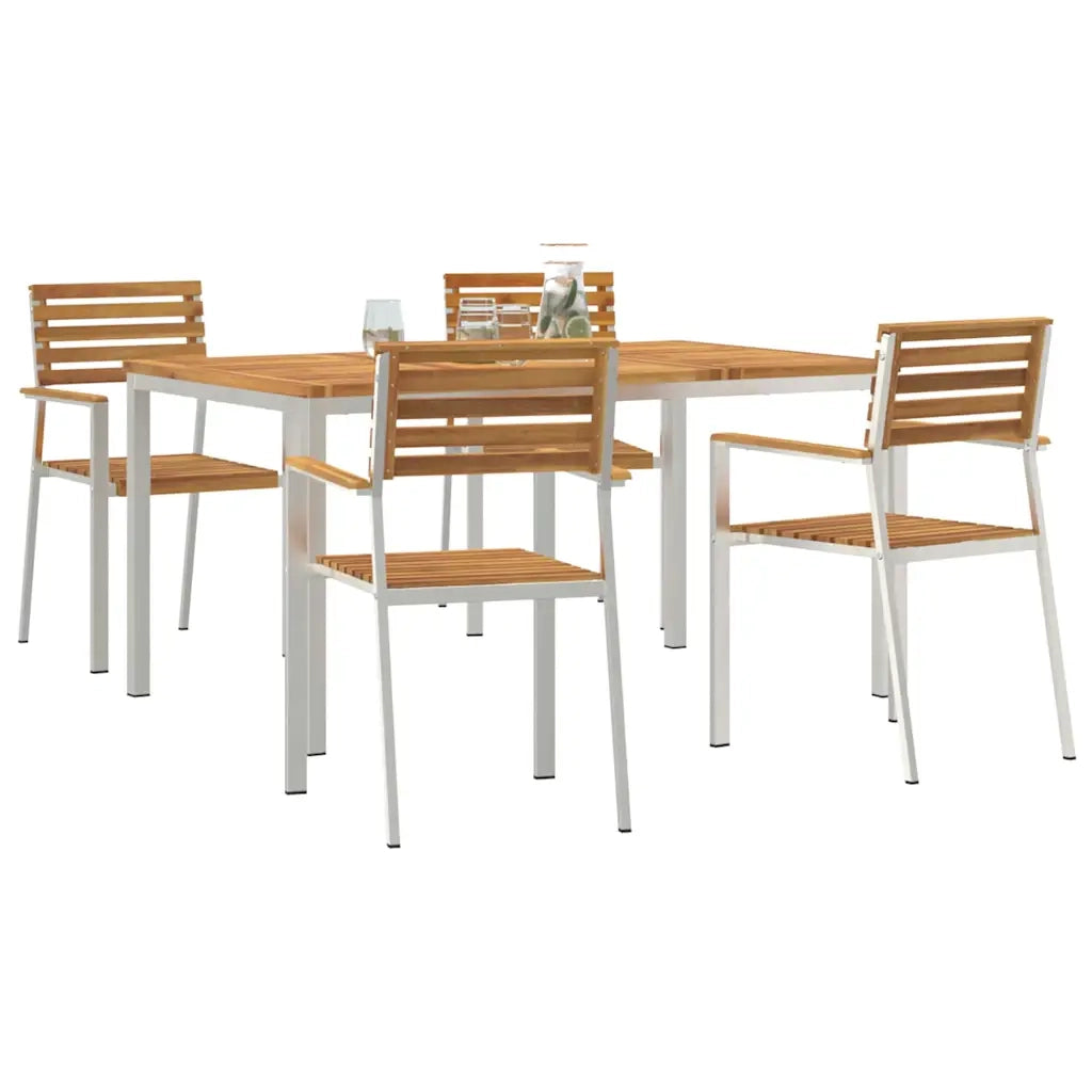Set da Pranzo per Giardino 5 pcs Legno di Acacia Massello 3334775