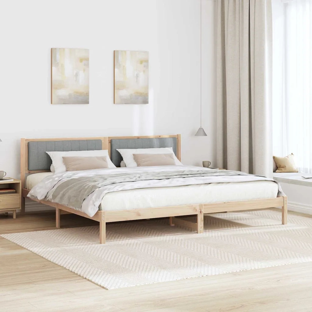 Struttura del letto Grigio chiaro 200 x 200 cm Pino massello 3394238