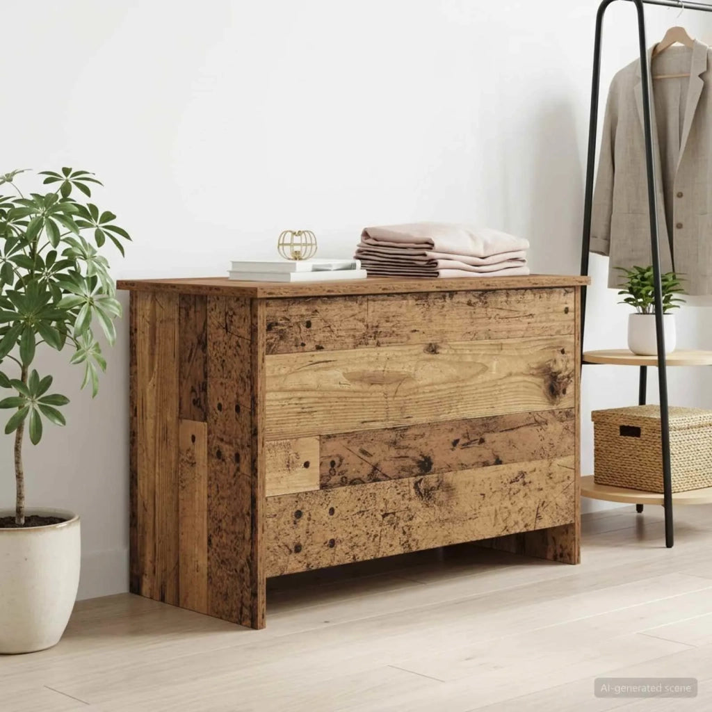 Cassa di stoccaggio Legno antico 80 x 40 x 50 cm 8011265