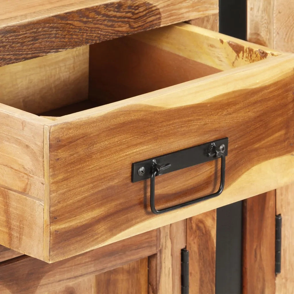Credenza 172x35x80 cm in Legno di Acacia con Finitura Ambra 321698