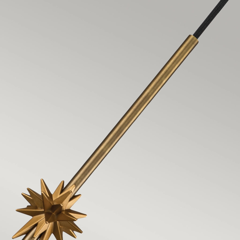 Sospensione Art Déco Etoile ottone Ø18 E27 Elstead