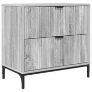 Comodino | Armadio da Notte | Mobiletto da notte Grigio sonoma 63.5 x 36 x 61 cm Legno multistrato