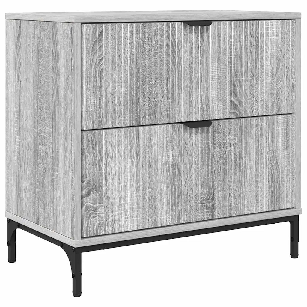 Comodino | Armadio da Notte | Mobiletto da notte Grigio sonoma 63.5 x 36 x 61 cm Legno multistrato