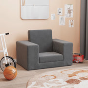 Divano Letto per Bambini Antracite in Morbido Peluche 4104786