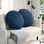 Cuscini per Seduta 2 pcs Blu Ø80 x 29 cm Tessuto 42014239