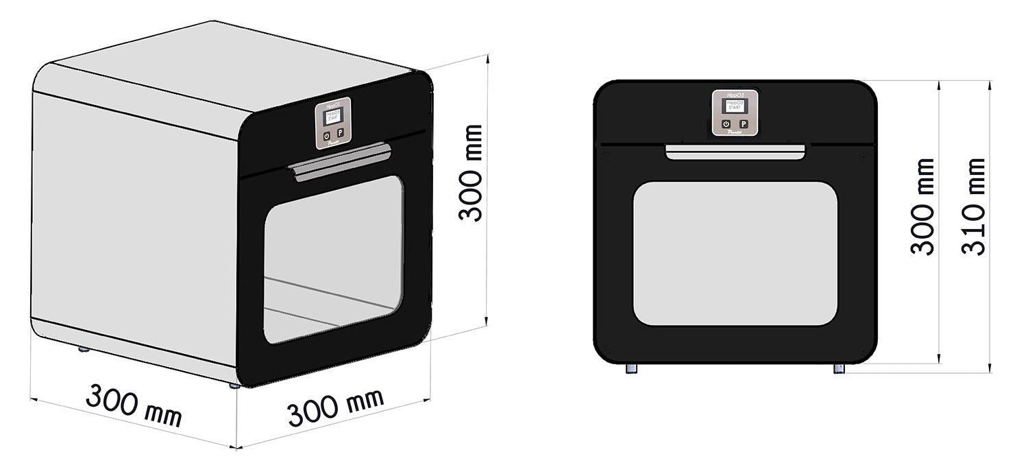 Sanificatore ad Ozono 1500mg per Alimenti e Oggetti Proelit HippO3 Cubo Nero