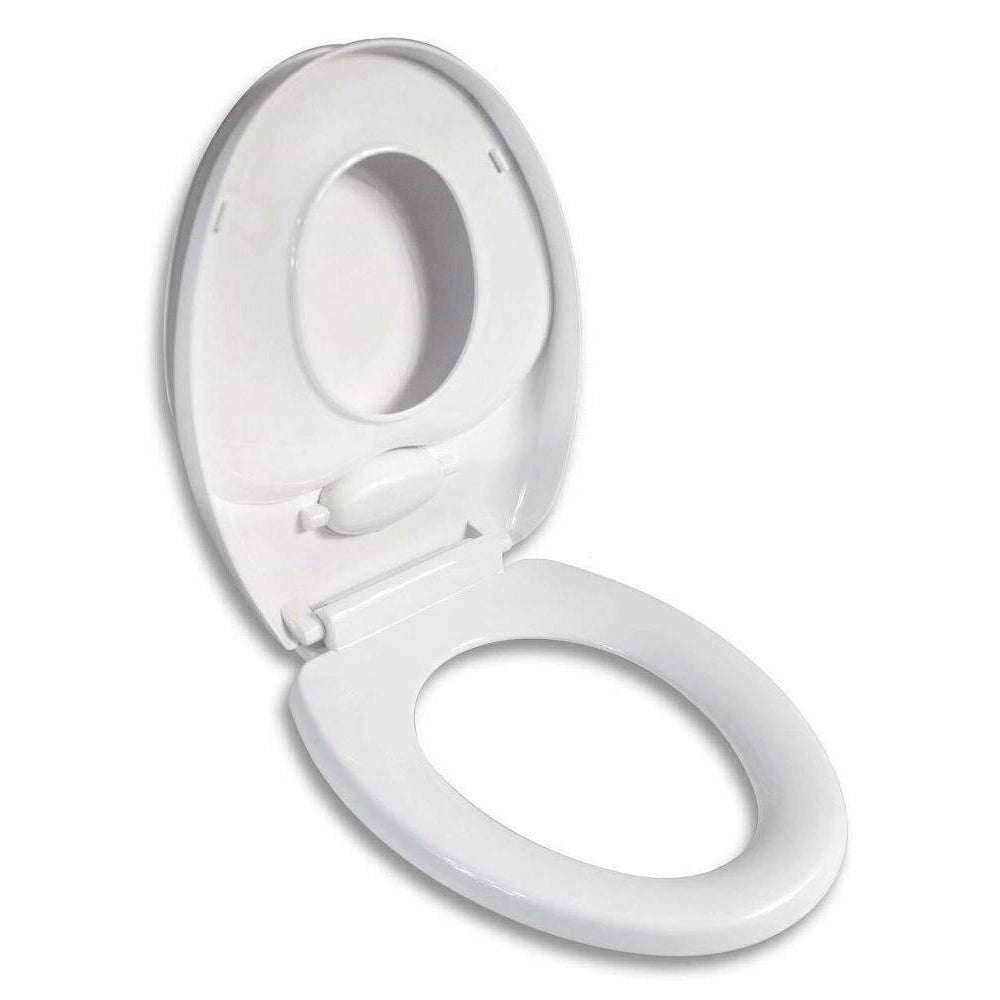 Trade Shop - Copriwater Bianco Adattatore Riduttore Bambini Tavoletta Wc Chiusura Ammortizzata -        3,5