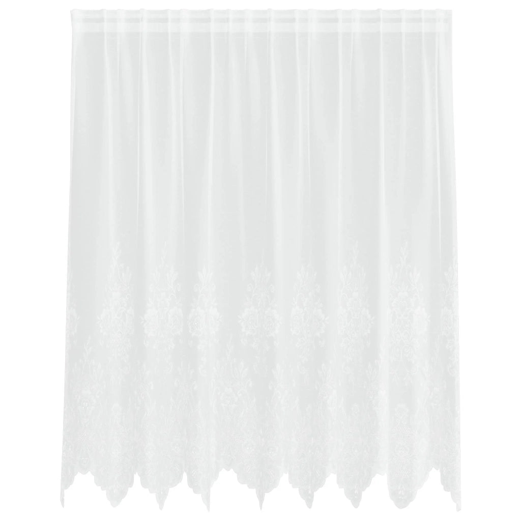 Tenda in Pizzo con tende Bianco 160 x 200 cm Poliestere 4107765