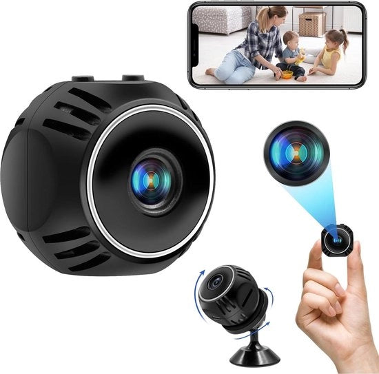 Camera Wi-Fi mini per la videovigilanza interna - mini-camera portatile con sensore di movimento - camera mini per uso domestico e ufficio - compatta e discreta