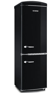 Severin rkg8998 frigorifero retrò nero combinato total no frost classe e multi airflow h.194