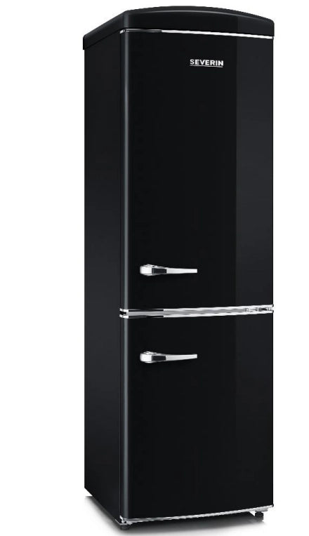 Severin rkg8998 frigorifero retrò nero combinato total no frost classe e multi airflow h.194
