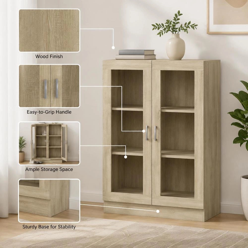 Display Cabinet Sonoma Oak 82.5x30.5x115 Cm Wood-based Material