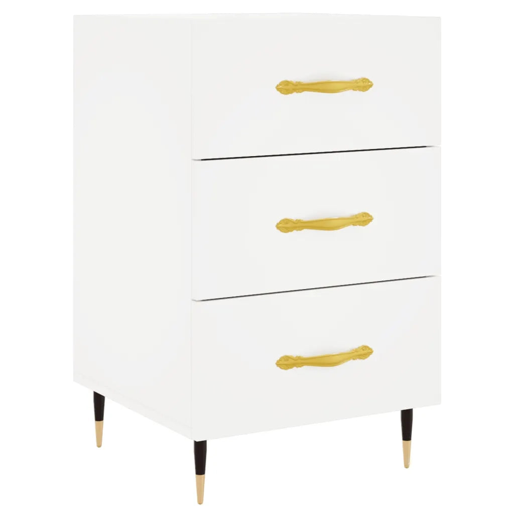 Comodino-Tavolino da notte Bianco 40x40x66 cm in Legno Multistrato 633241