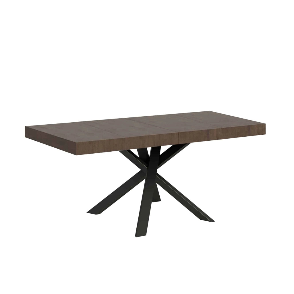 Tavolo allungabile 90x90/194 cm Clerko Premium Noce gambe Antracite