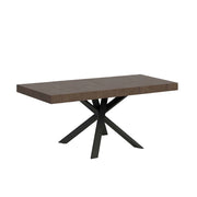 Tavolo allungabile 90x90/194 cm Clerko Premium Noce gambe Antracite