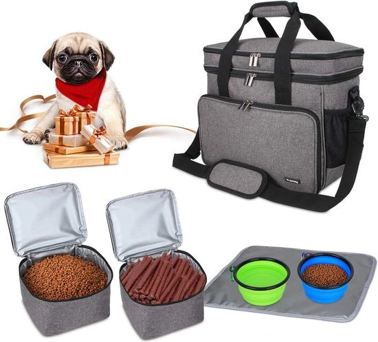 Borse per giocattoli per cani - Borse per cibo per animali domestici, snack, giocattoli e altri accessori - Ideale per viaggi, campeggio o gite di una giornata.