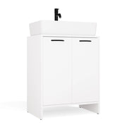 Mobile bagno NINA 2dum bianco 2 ante ripiani scaffale sotto lavabo